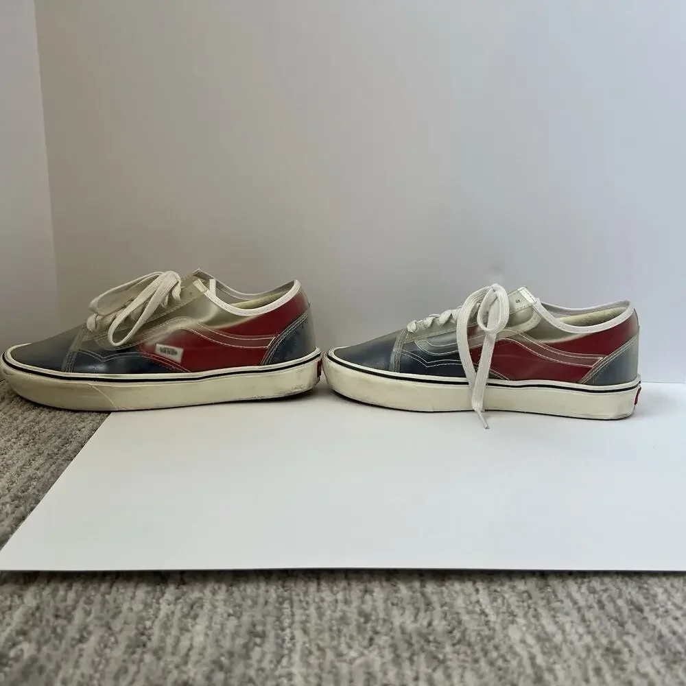 Vans ComfyCush Slip-Skool Canvas True Navy Red Shoes Mens Size 7, Women’s 8.5